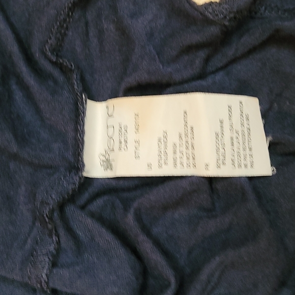 Embellished Flowy Plus 3X Navy Tank Top - Picture 7 of 7